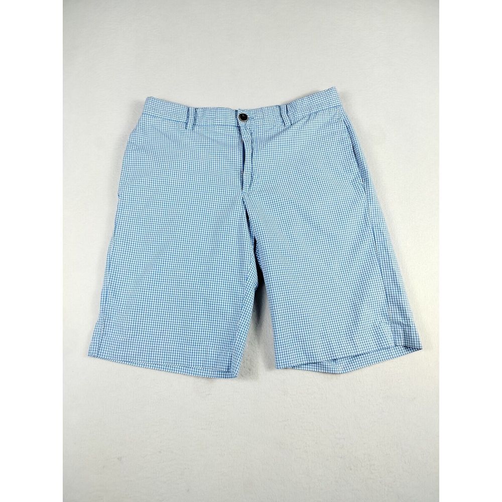 Izod Shorts Men's 30 Blue‎ White Gingham Preppy Classiccore Normcore Minimalist